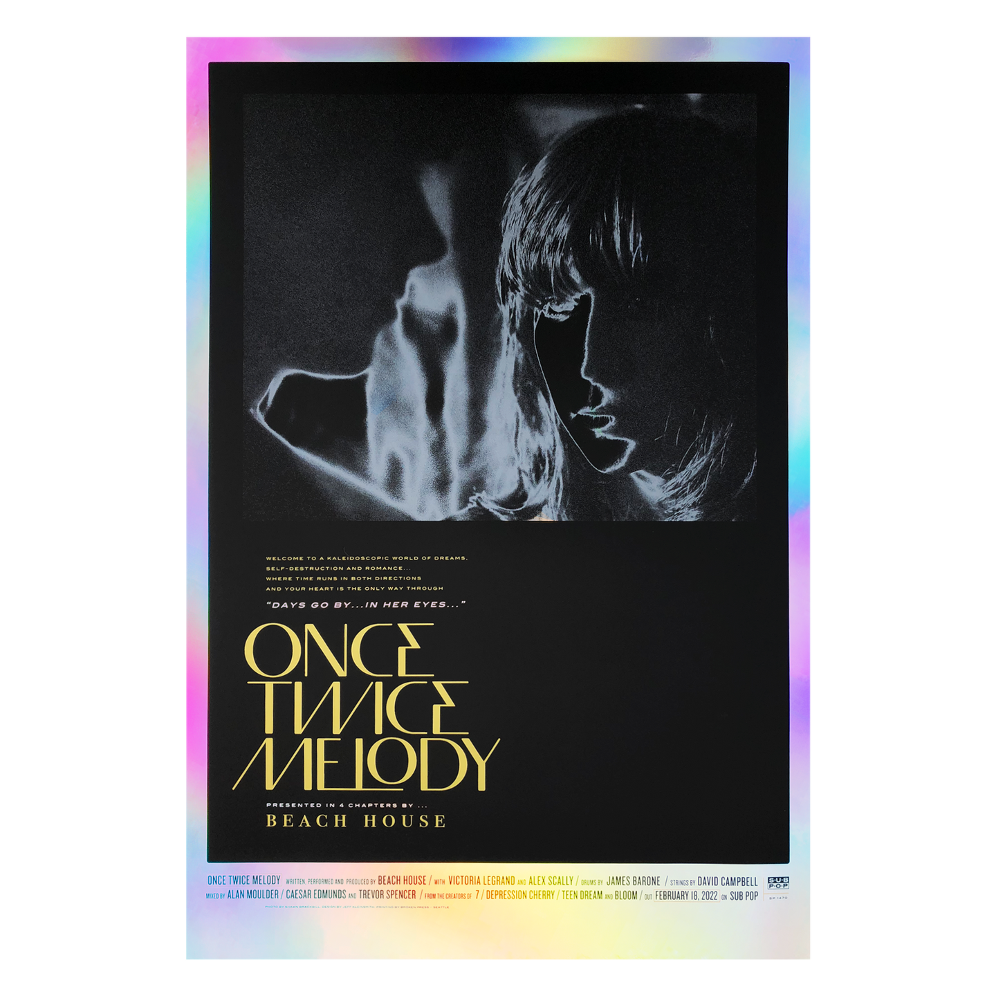 Once Twice Melody Holographic Silk Screen Limited Edition Poster
