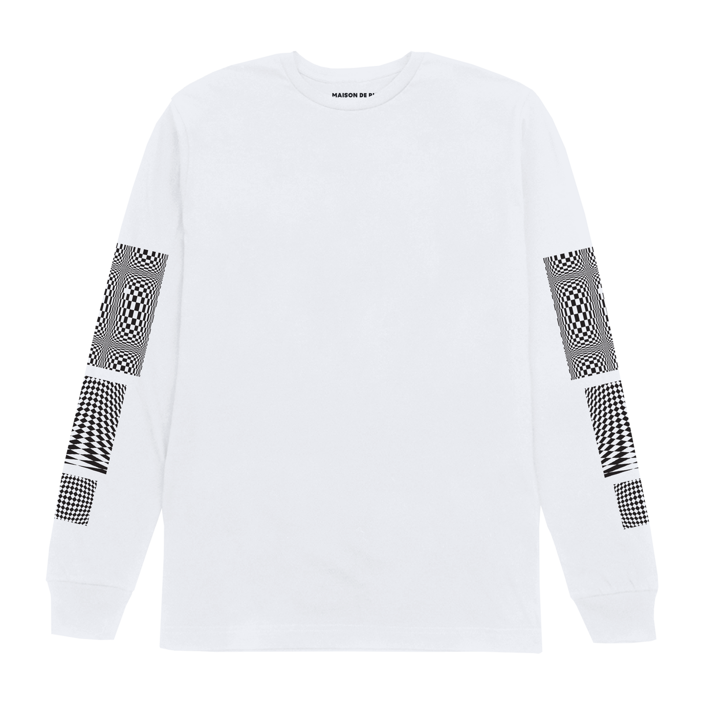 7 Op Art White Long Sleeve