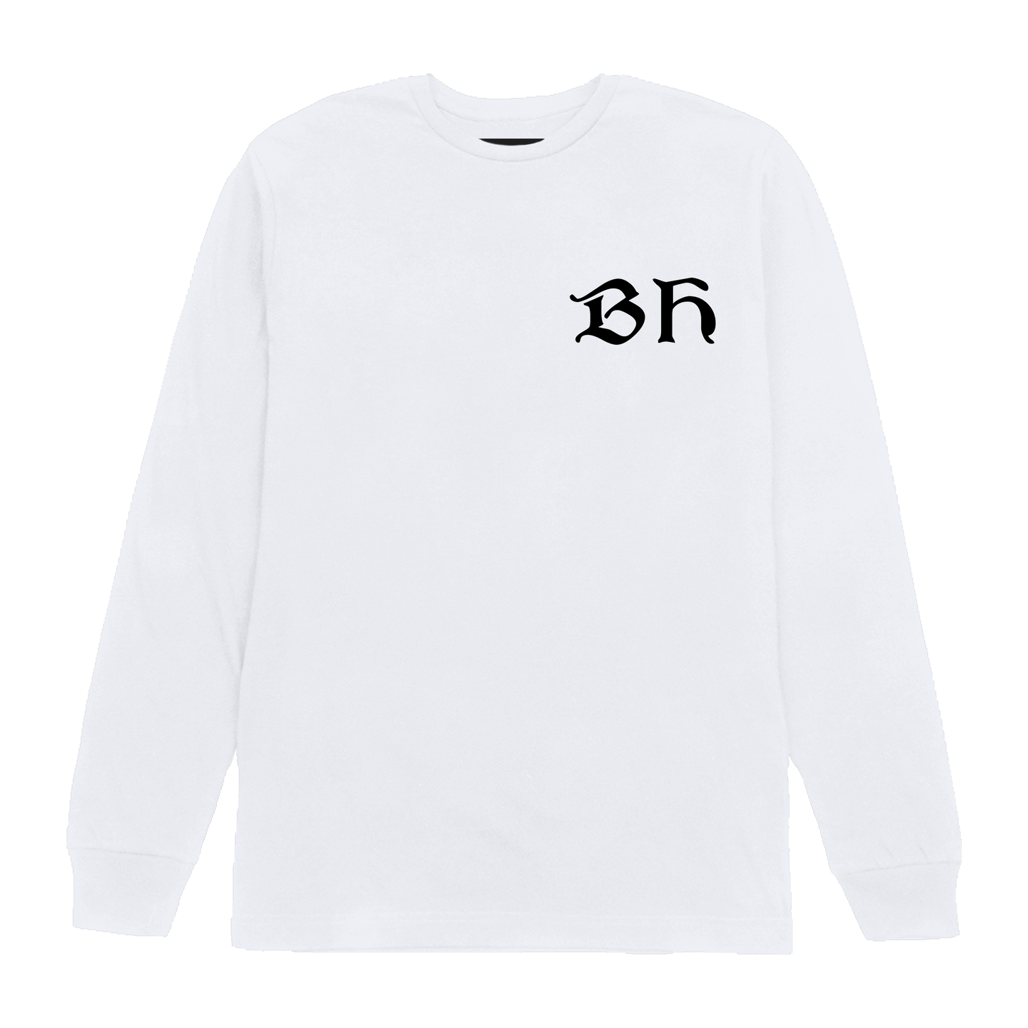 Rose Stained Glass White Long Sleeve Tee