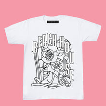 Load image into Gallery viewer, Rose Stained Glass White T-Shirt
